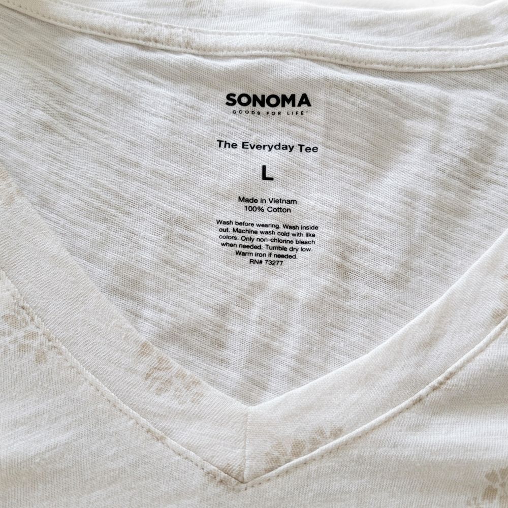 Sonoma White/CrrShort Sleeve T-Shirt - Picture 2 of 4